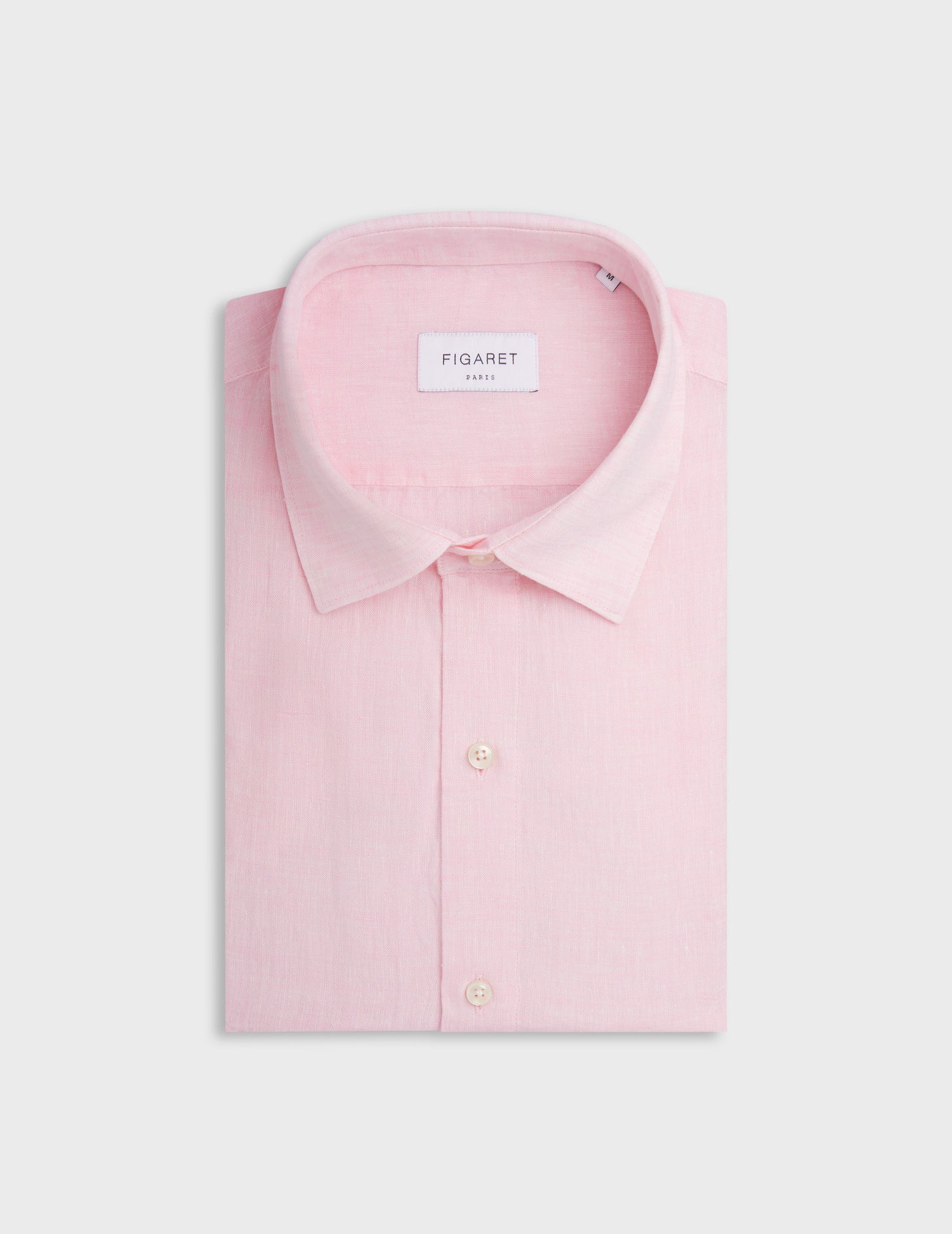 Auguste light pink linen shirt - Linen - French Collar#4