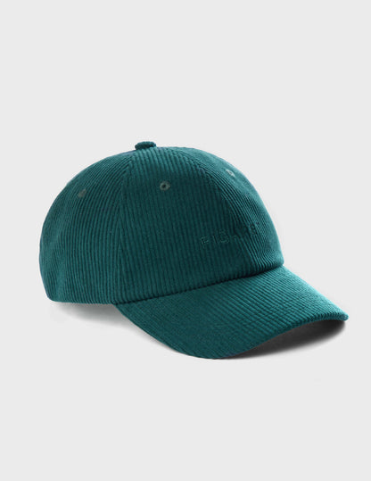 Casquette en velours côtelé vert