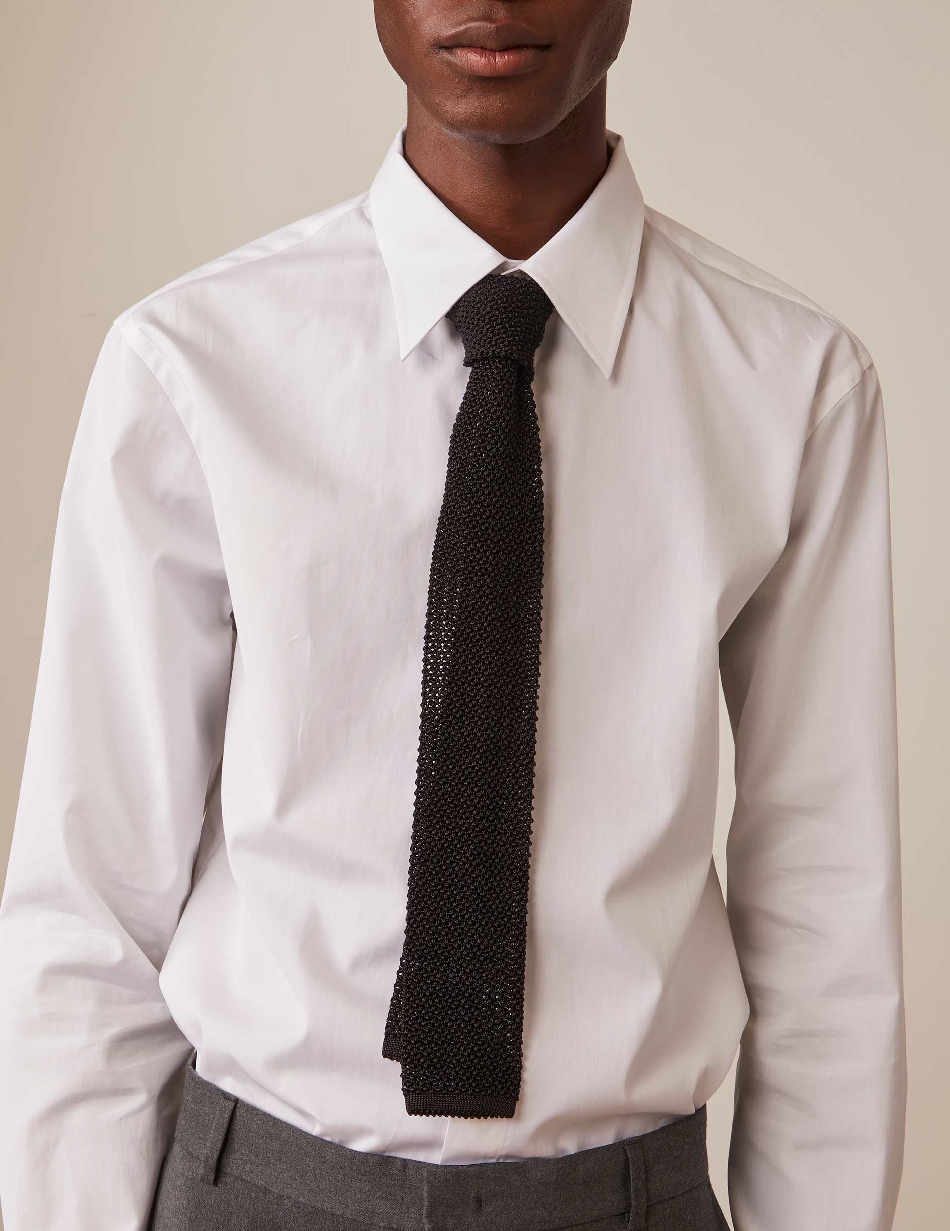Black Silk Knit Necktie Black Silk Knit Necktie