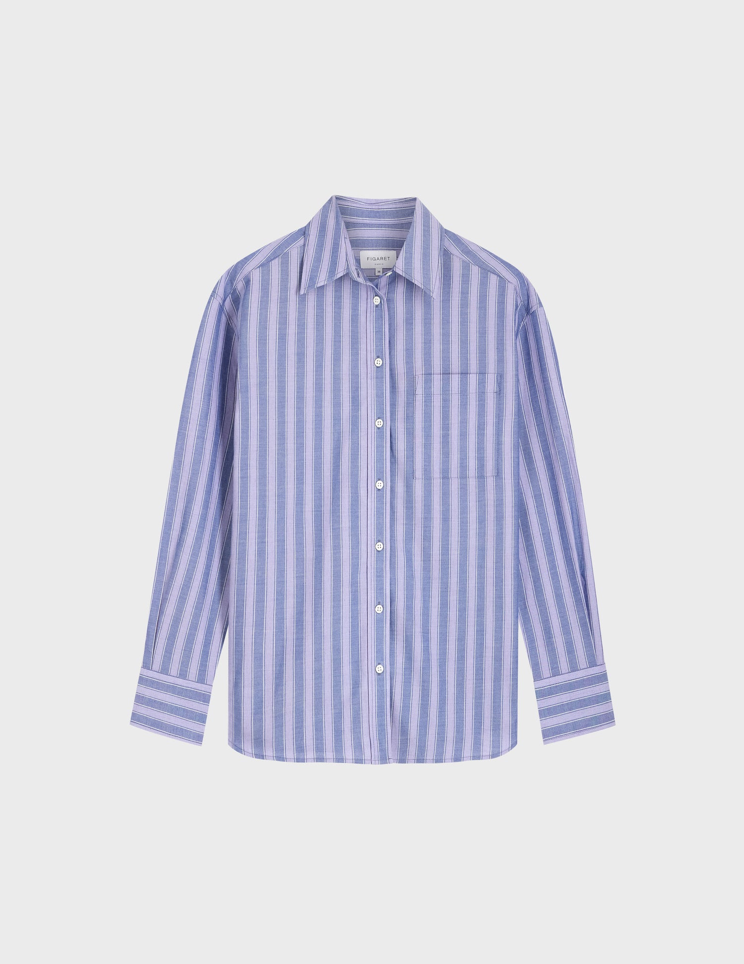 Blue striped Charlotte shirt - Poplin