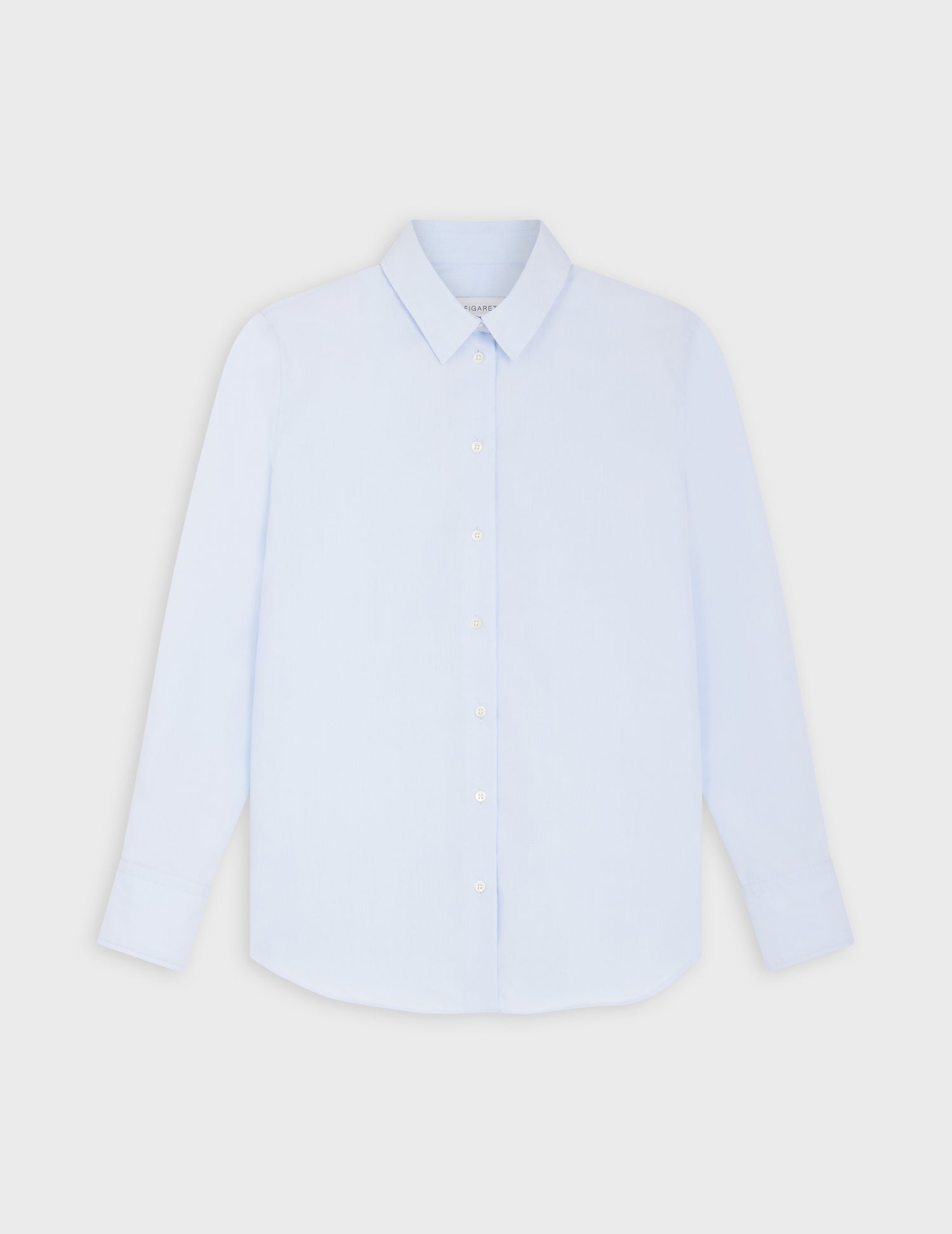Blue wrinkle-free Marion shirt - Poplin#4