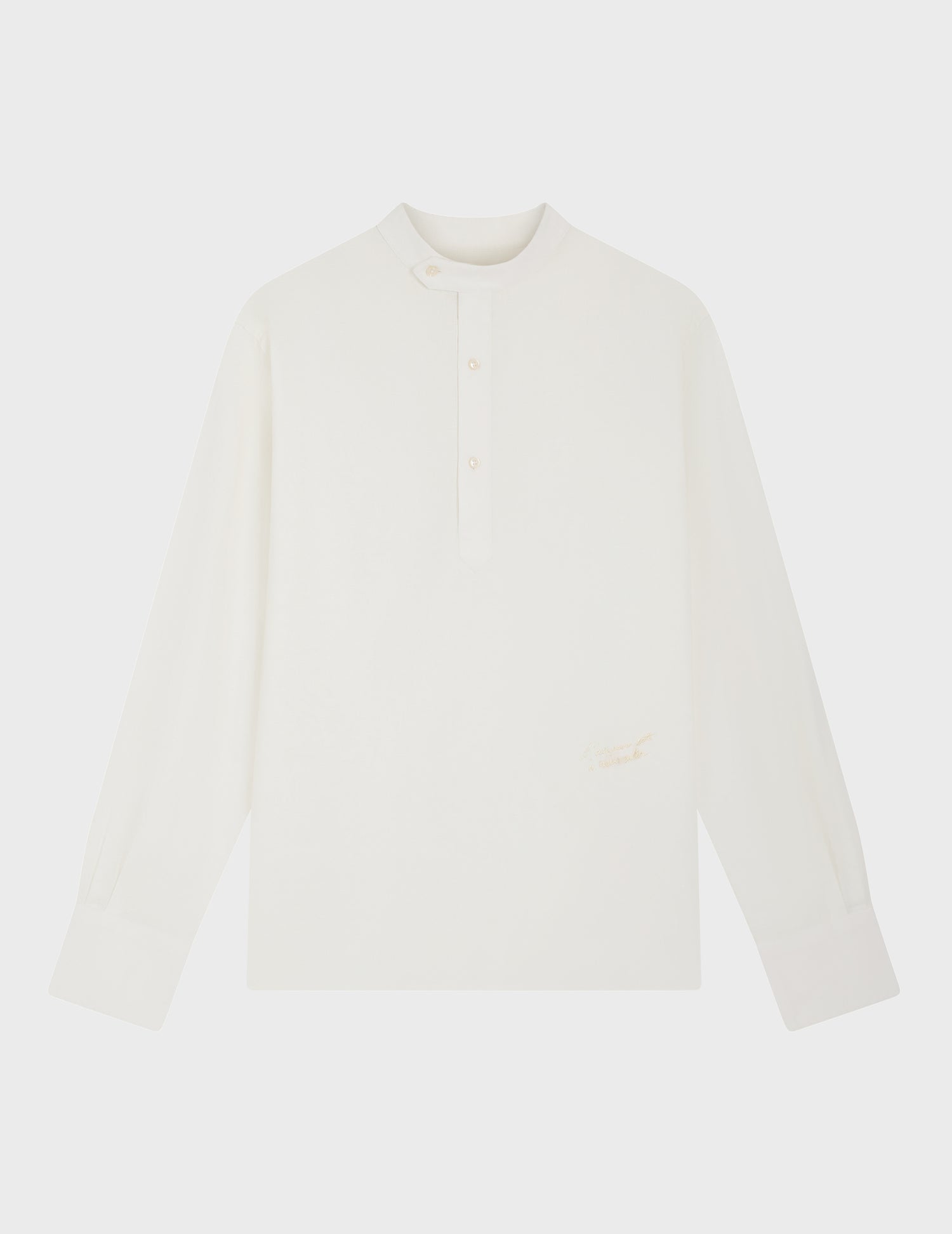 Arthur ecru shirt - Linen - Officer Collar#4