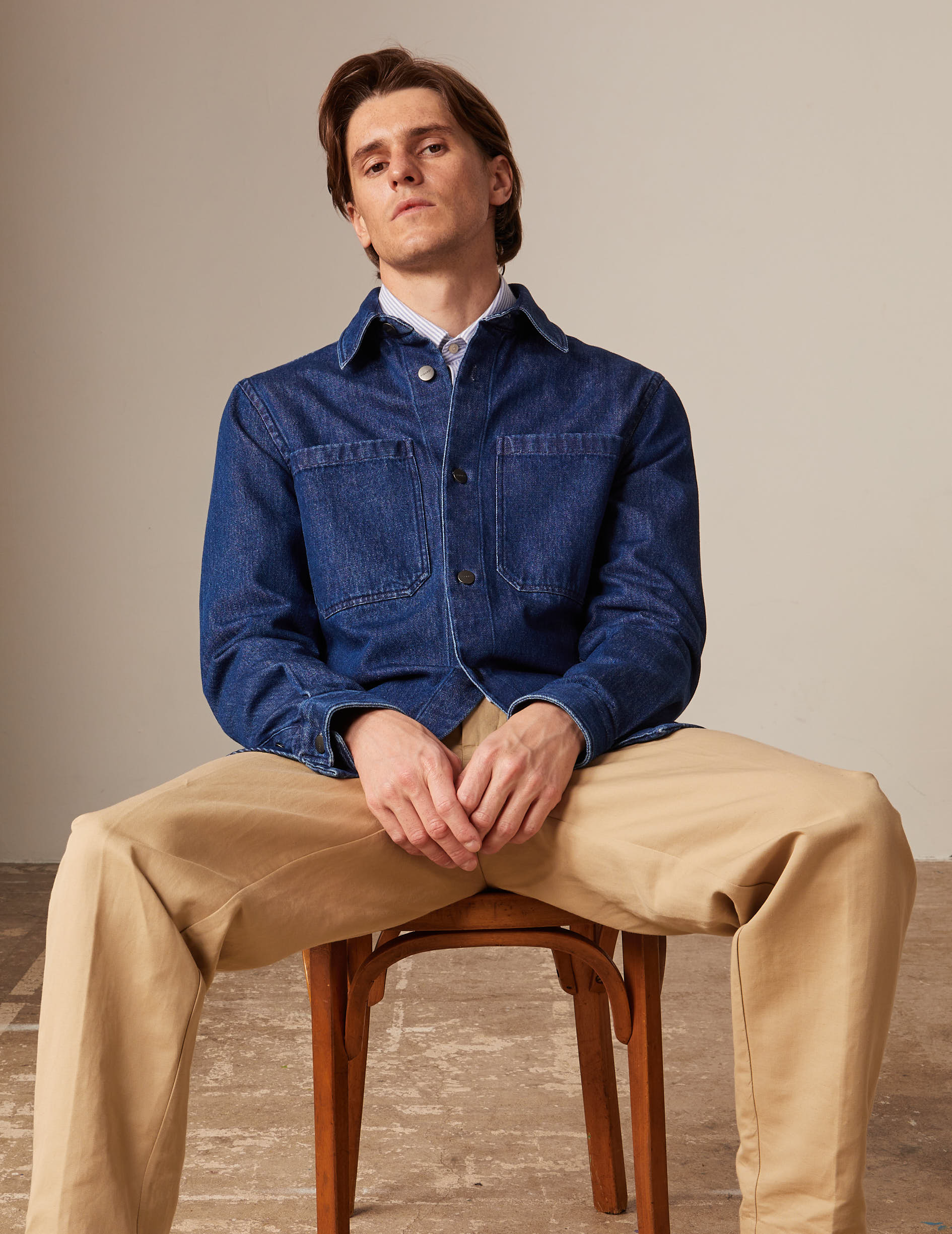 Navy denim Cameron overshirt