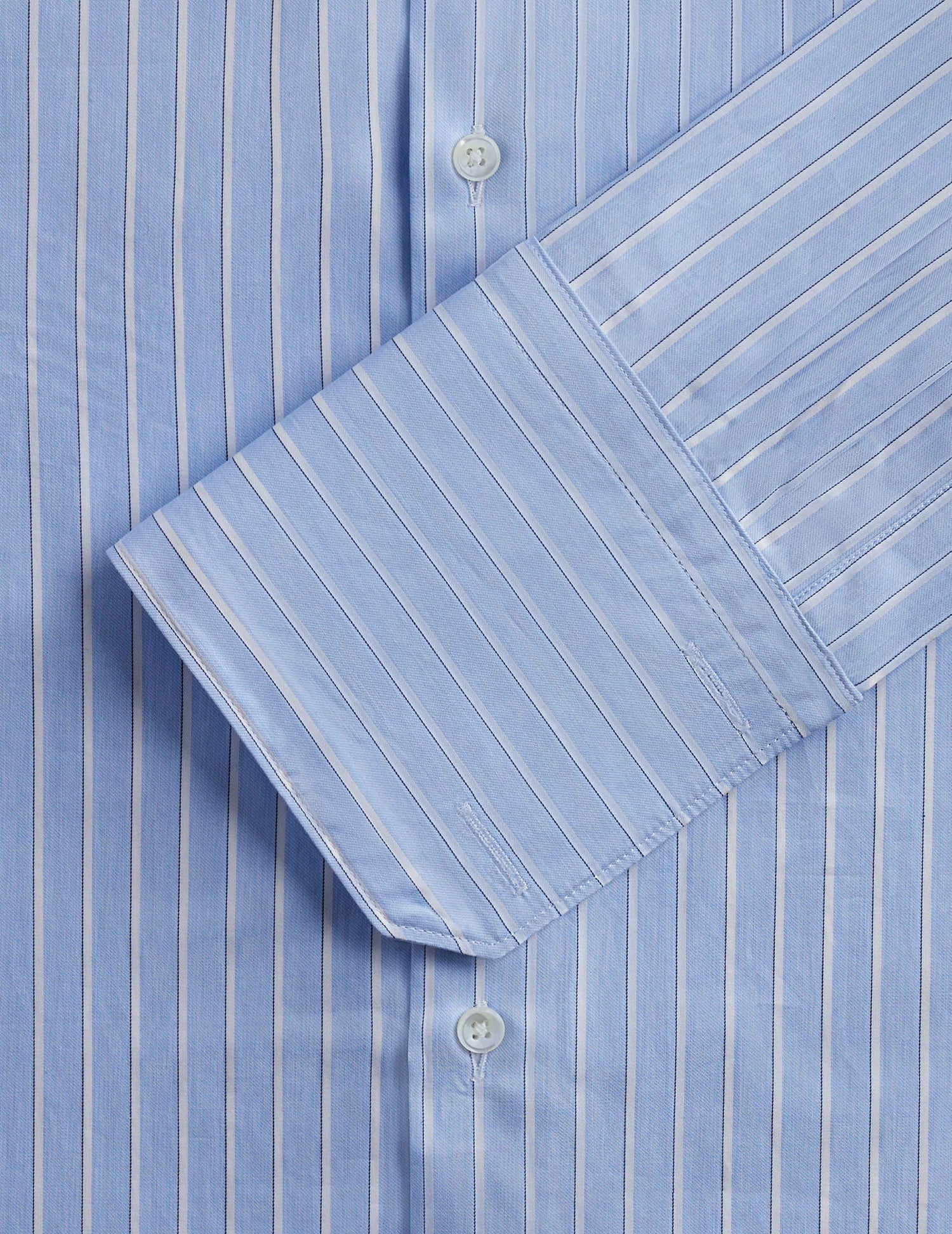 Classic light-blue striped shirt - Twill - Figaret Collar - French Cuffs#2