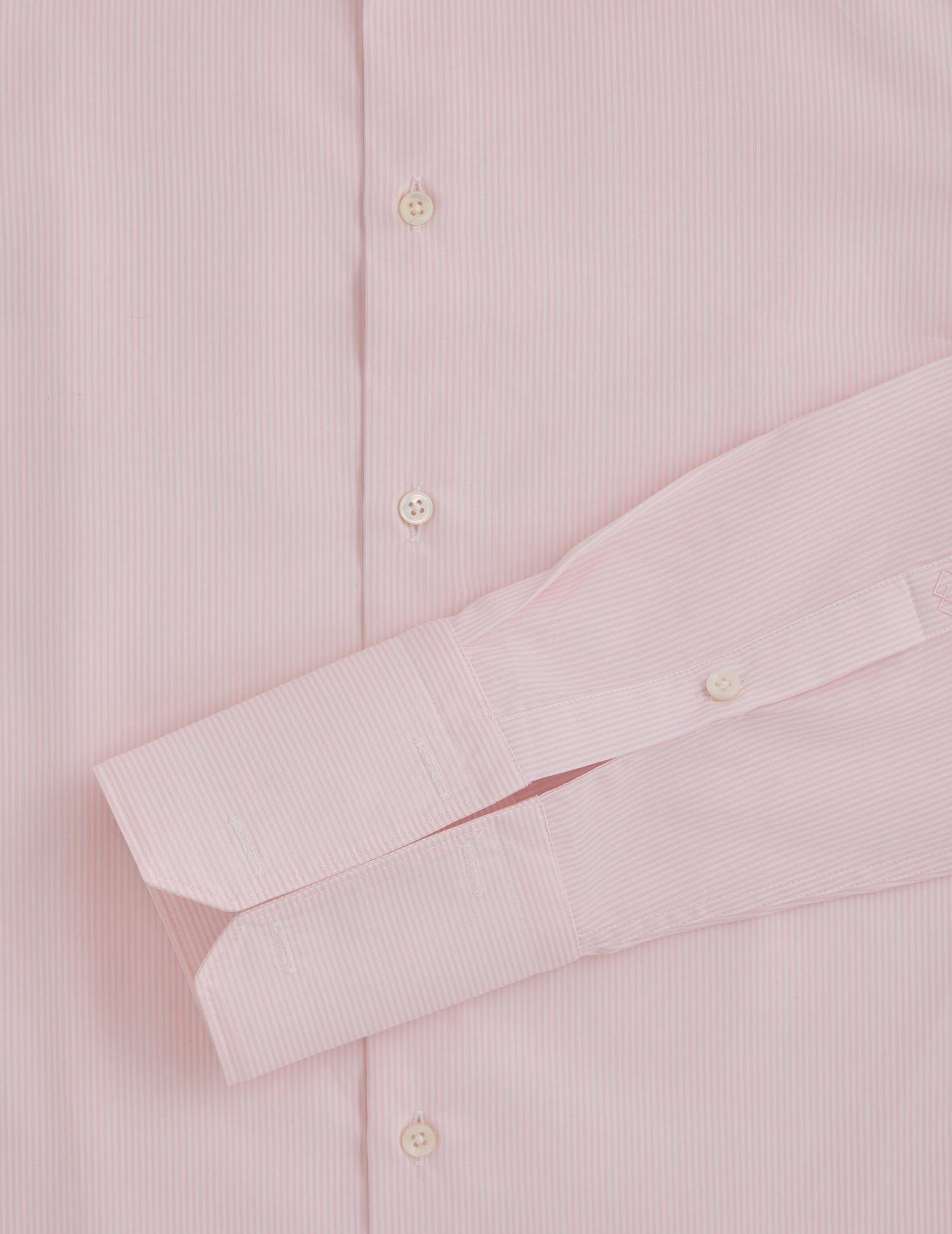 Semi-fitted pink striped shirt - Poplin - Figaret Collar - Musketeers Cuffs#2