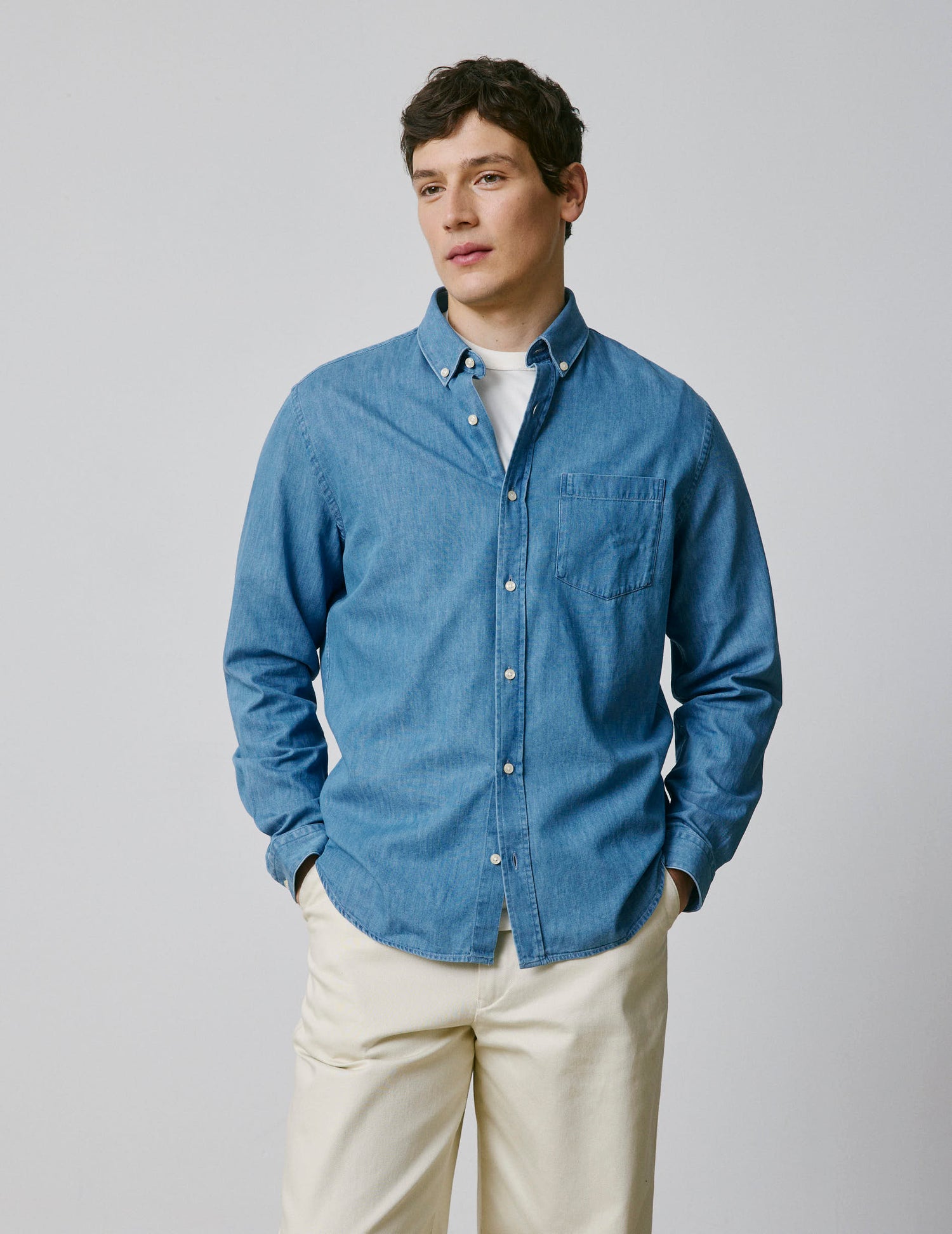 blue denim Gabriel shirt - Denim - American Collar