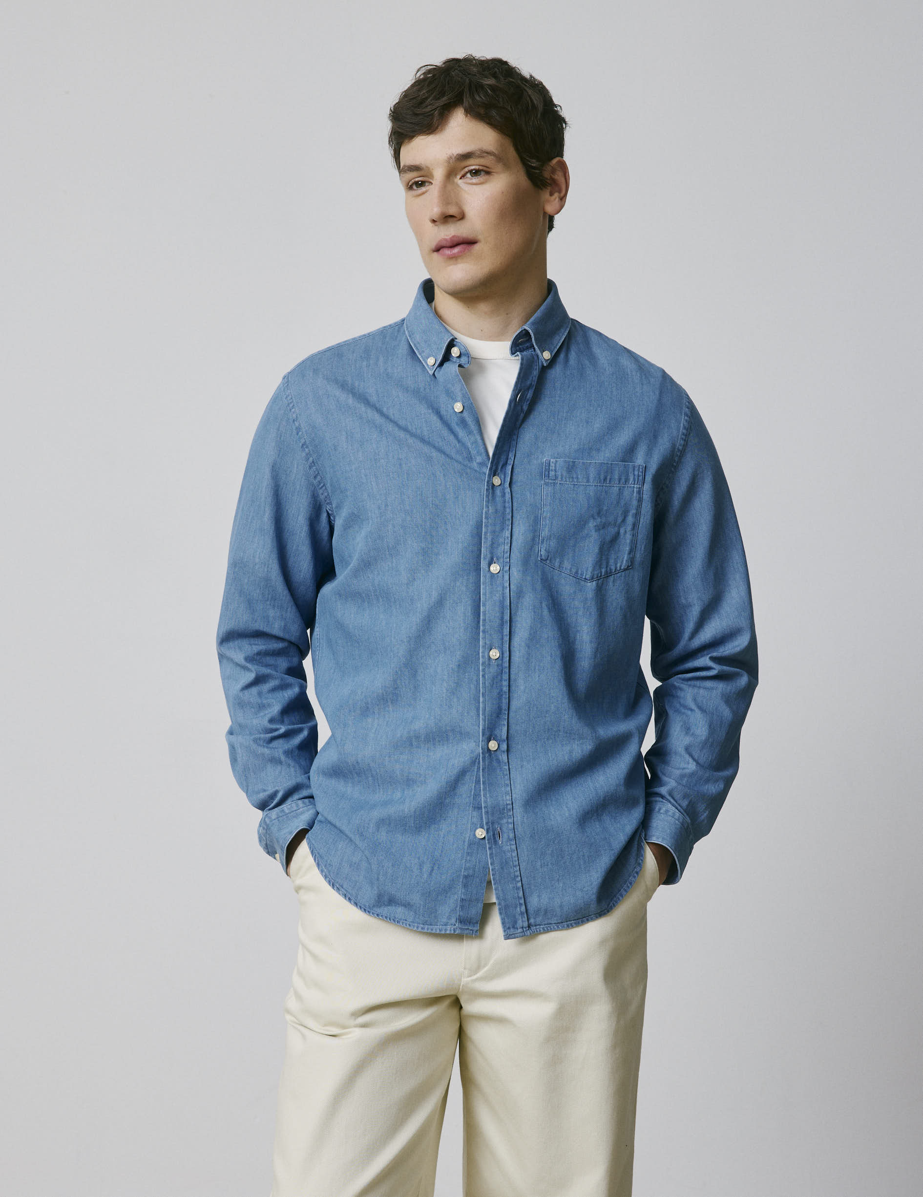 Gabriel blue denim shirt