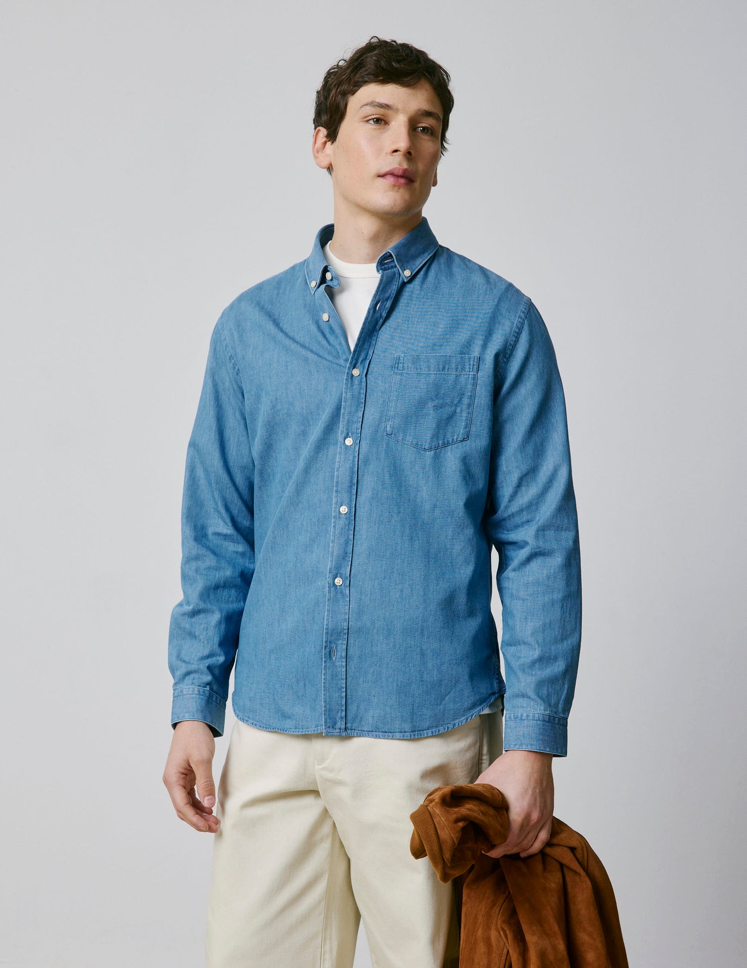 blue denim Gabriel shirt - Denim - American Collar#5