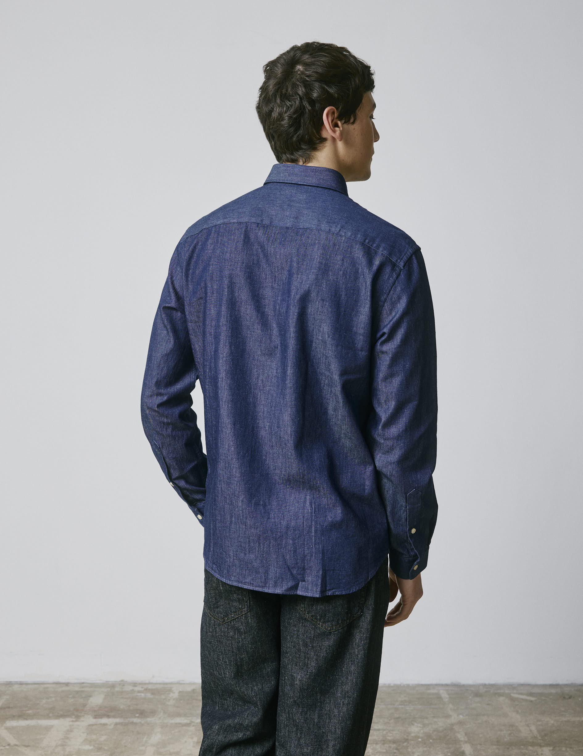 Gabriel navy denim shirt - Denim - American Collar