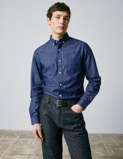 Gabriel navy denim shirt