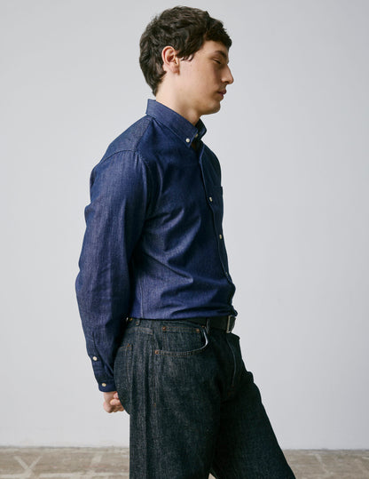 Gabriel navy denim shirt