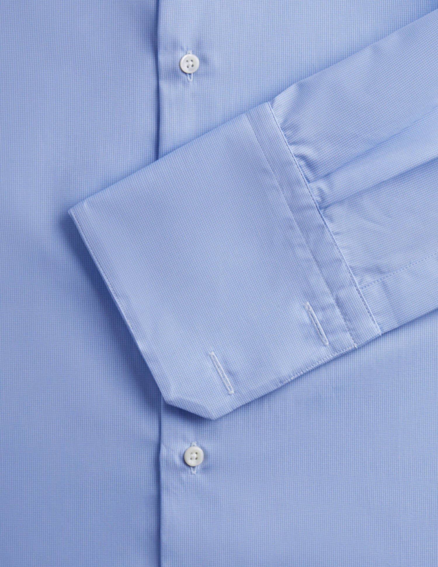 Classic blue check shirt - Poplin - Italian Collar - French Cuffs#2