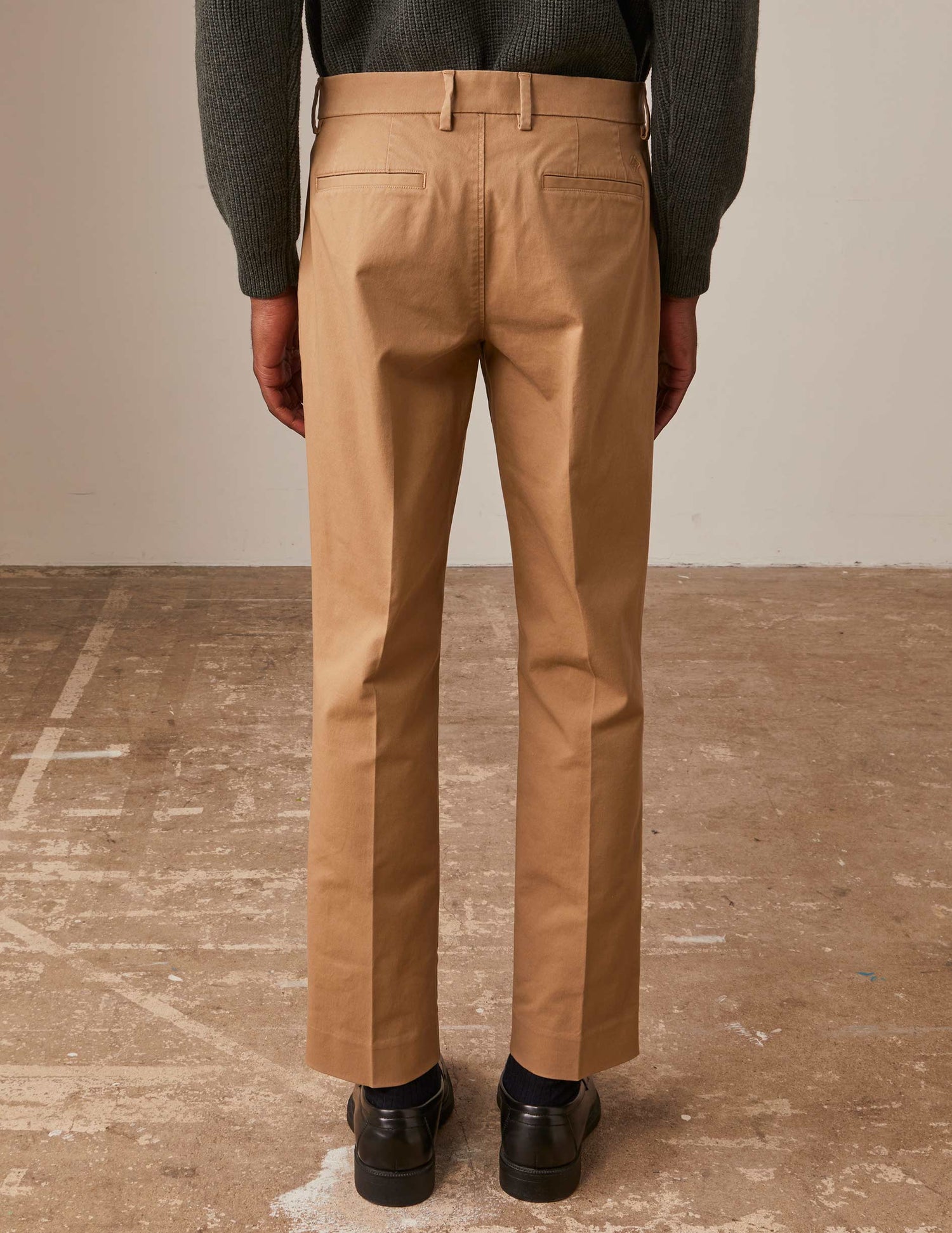 Chino driss en twill de coton beige