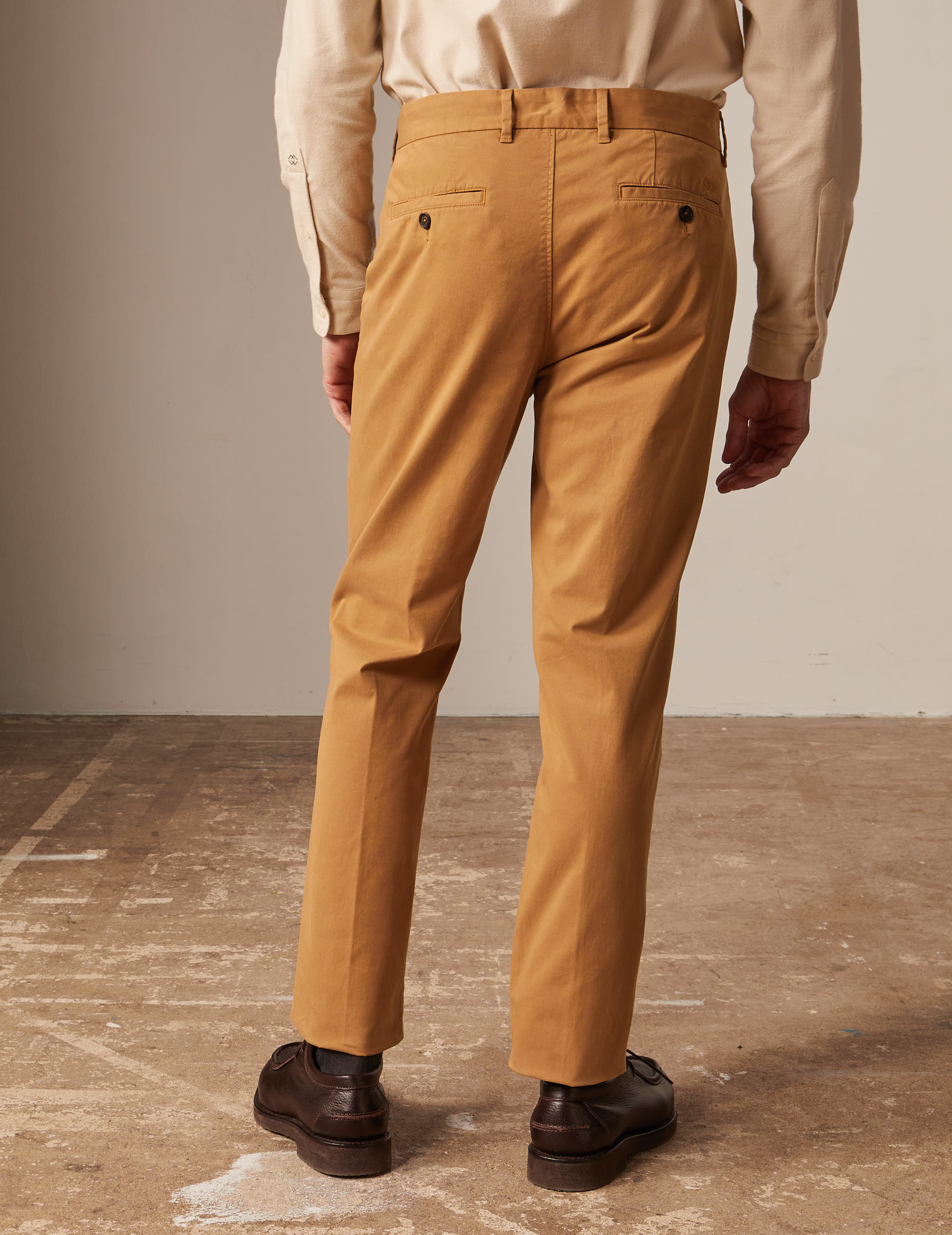 Chino maxence en twill de coton camel