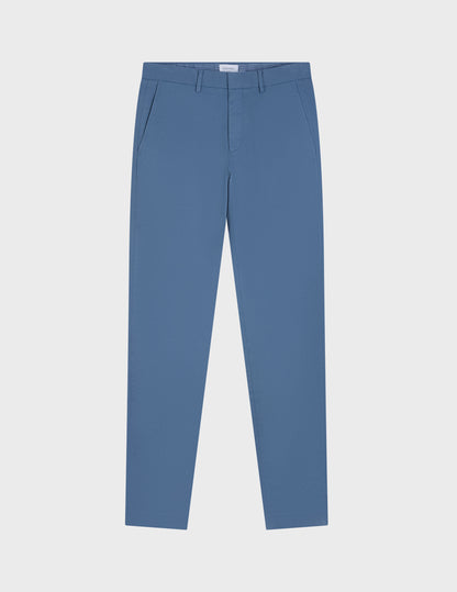 Chino maxence en twill de coton bleu