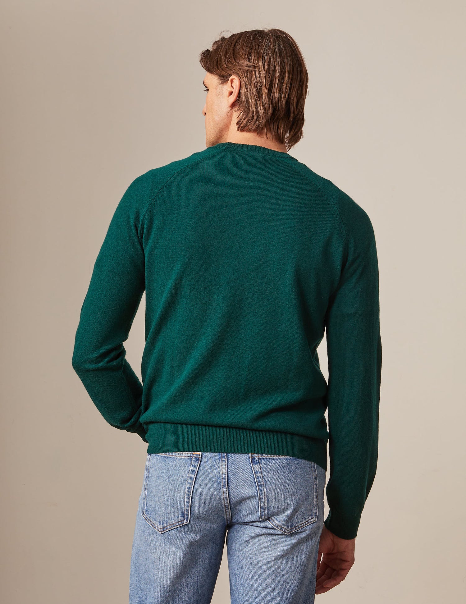 Green wool and cashmere Emile jumper