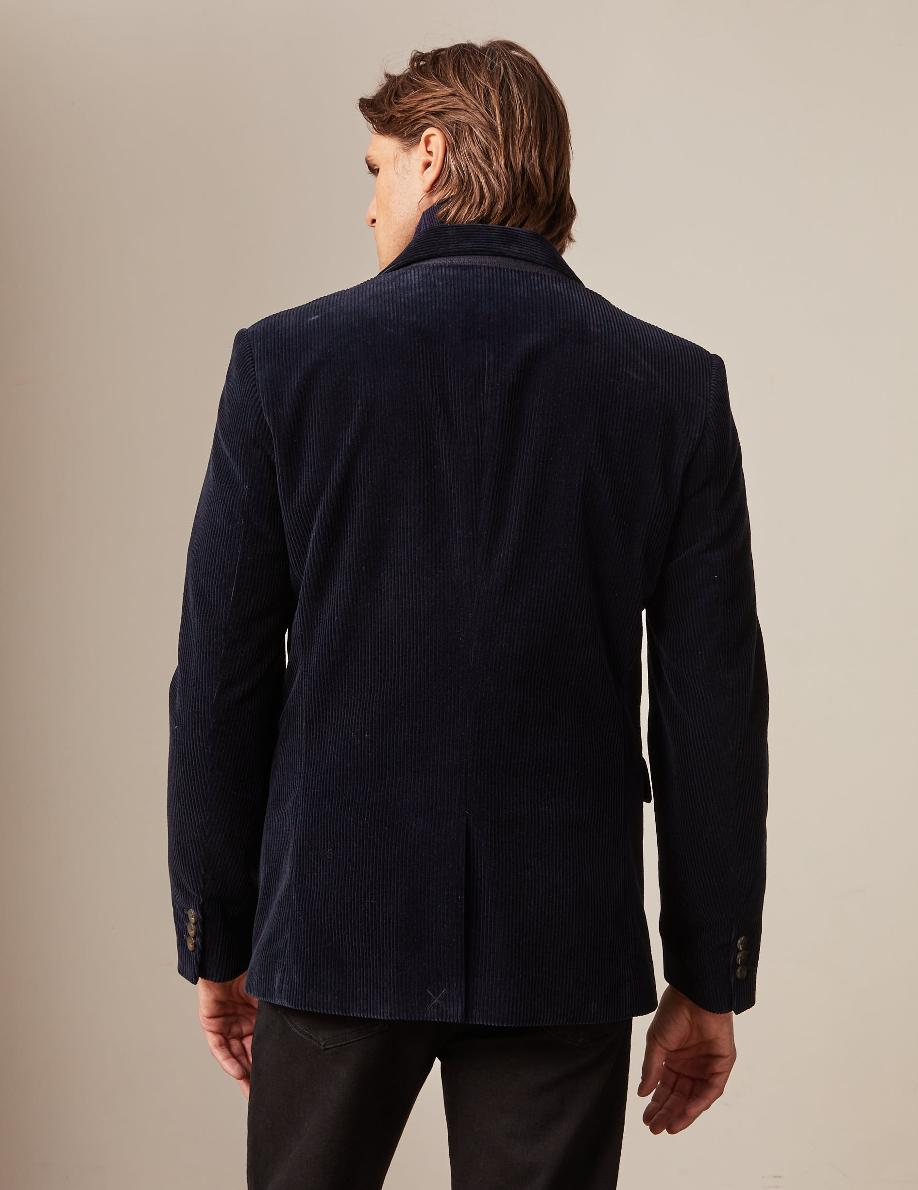 Navy velvet Gabin blazer