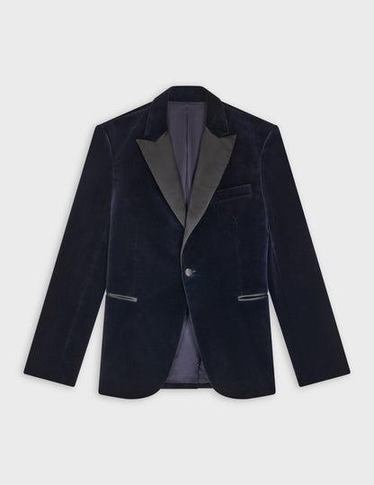 Veste de smoking Gislain en velours marine