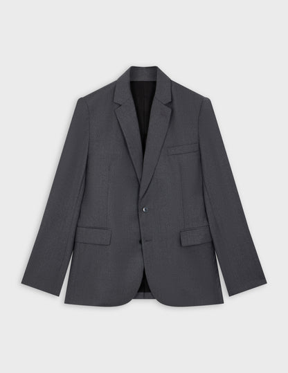 Grey wool twill Gordon suit jacket 