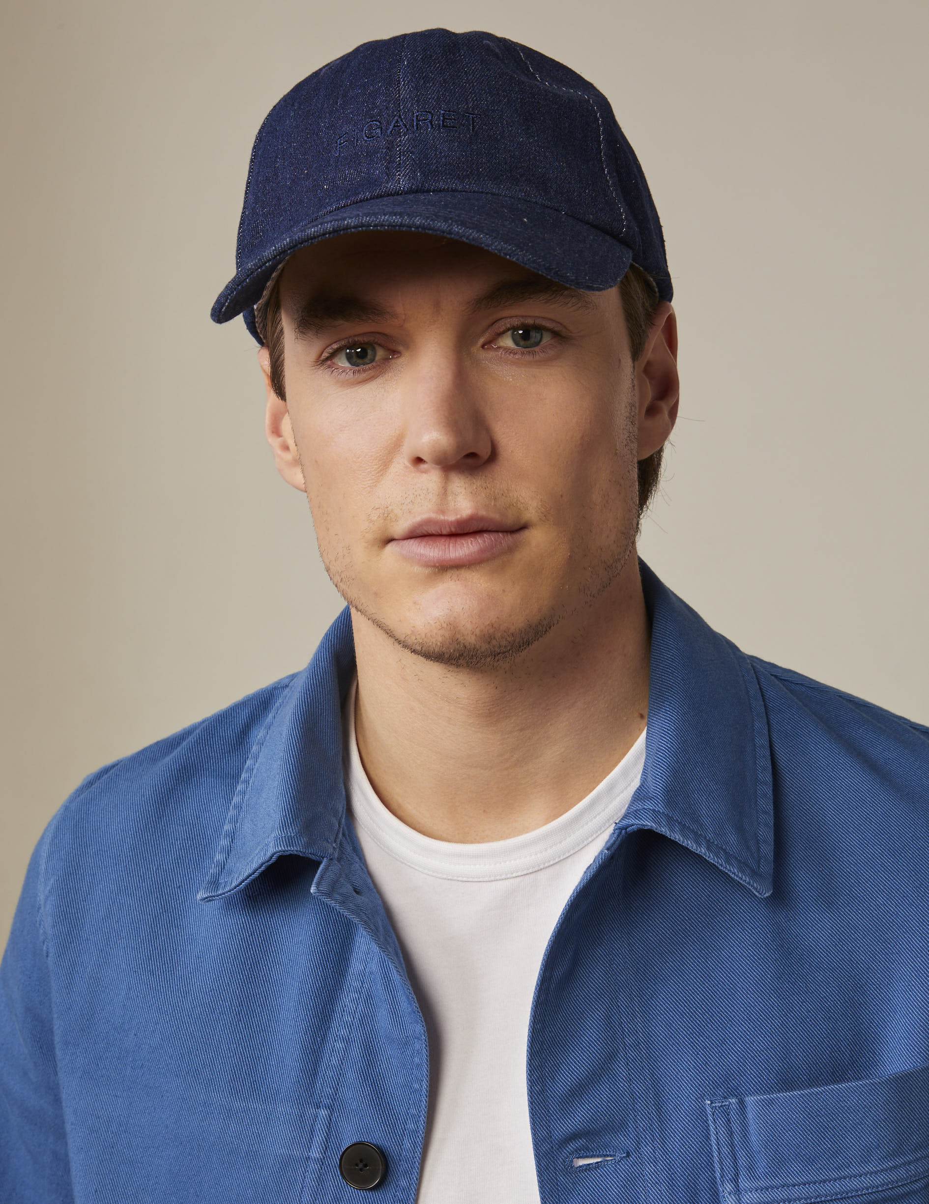 Blue denim cap