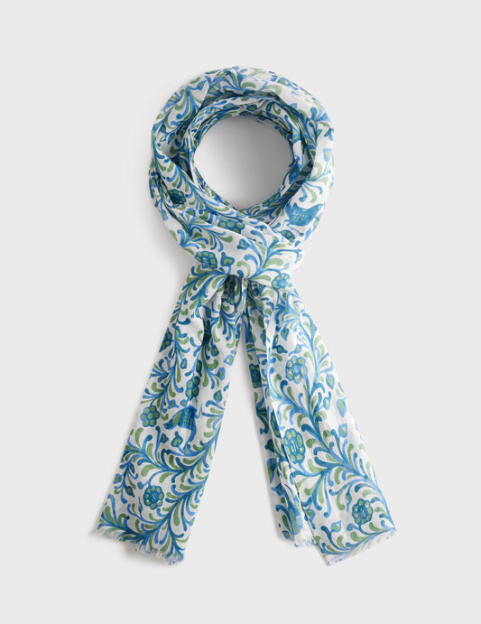 Printed cotton scarf
