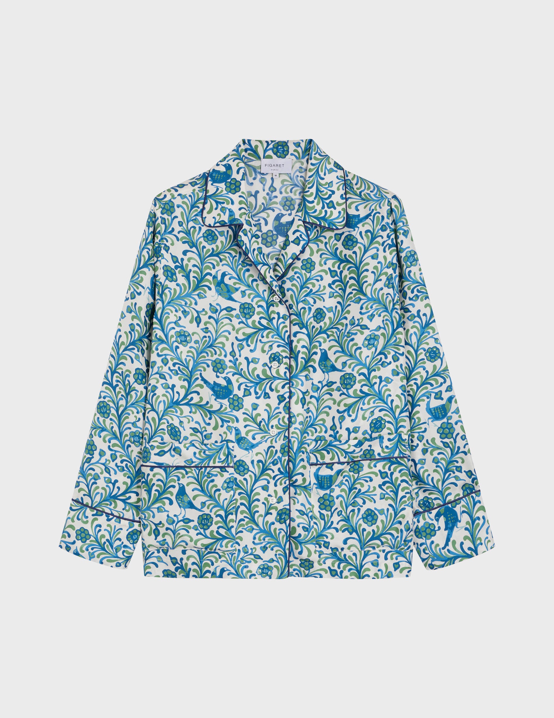 Arcos silk shirt - Pyjamas Collar