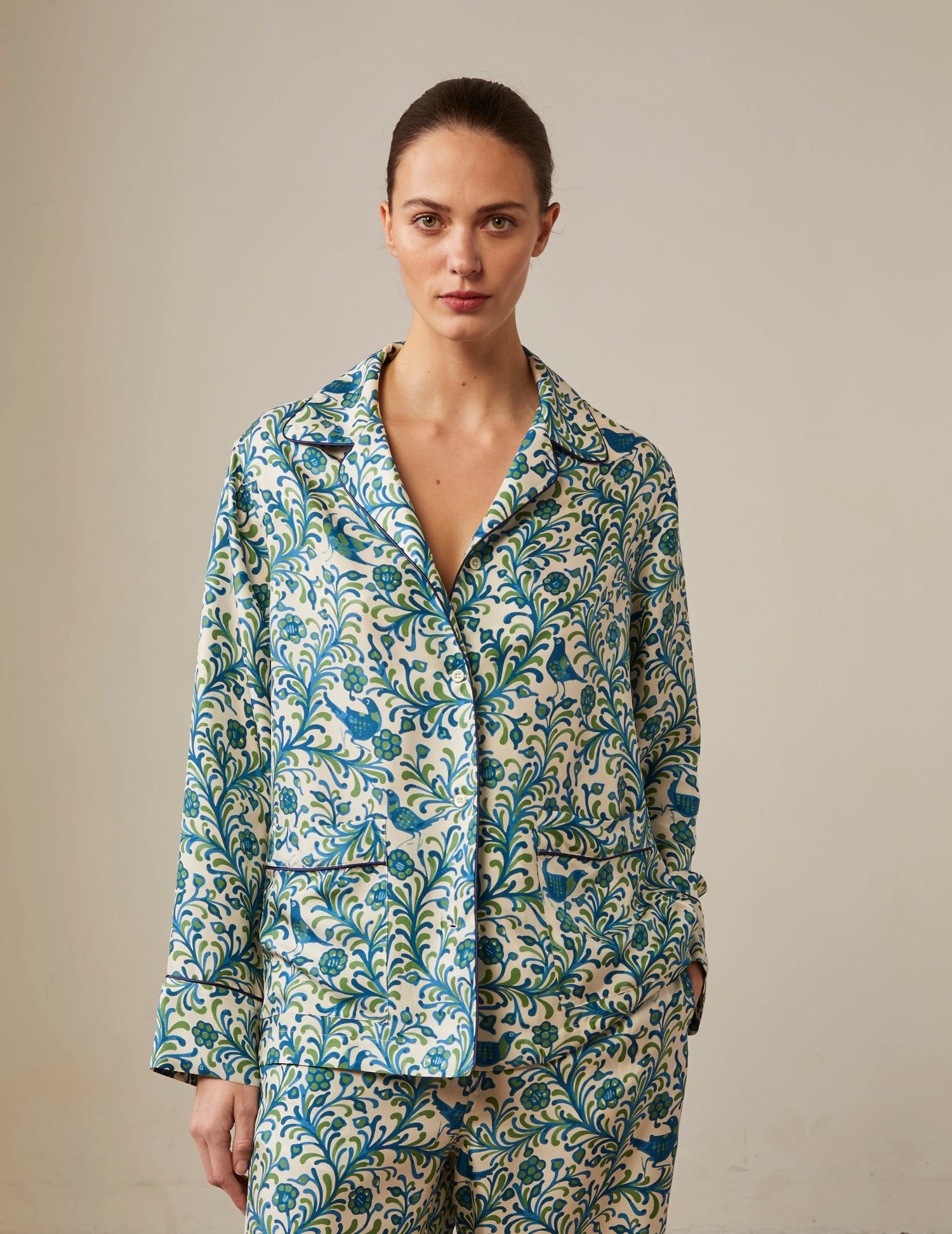 Arcos silk shirt - Pyjamas Collar#2