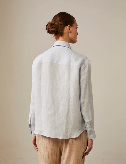 Blue Charlotte linen shirt