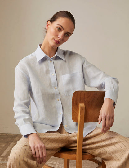 Blue Charlotte linen shirt