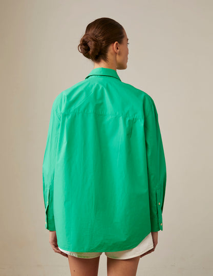 Oversized light green Delina shirt