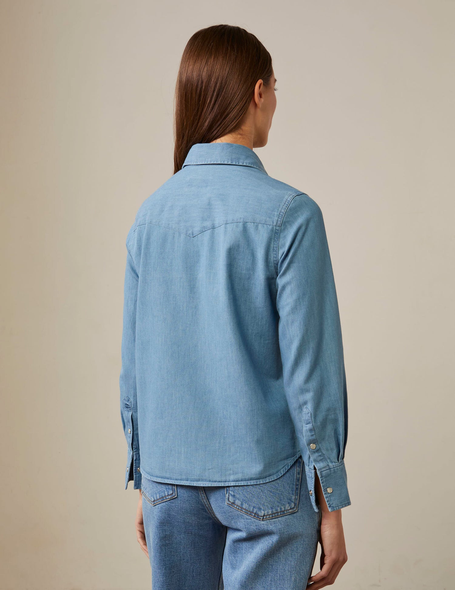 Gisèle shirt in light blue denim - Denim#2