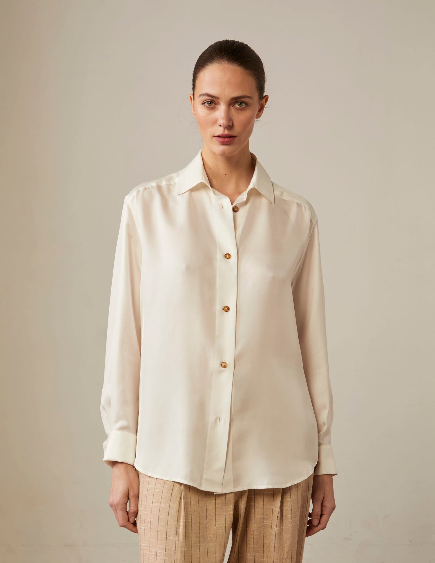 Ecru Hannah shirt - Silk - Shirt Collar - French Cuffs#3