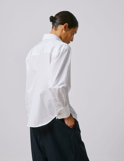 White hidden buttons placket Hillie Shirt