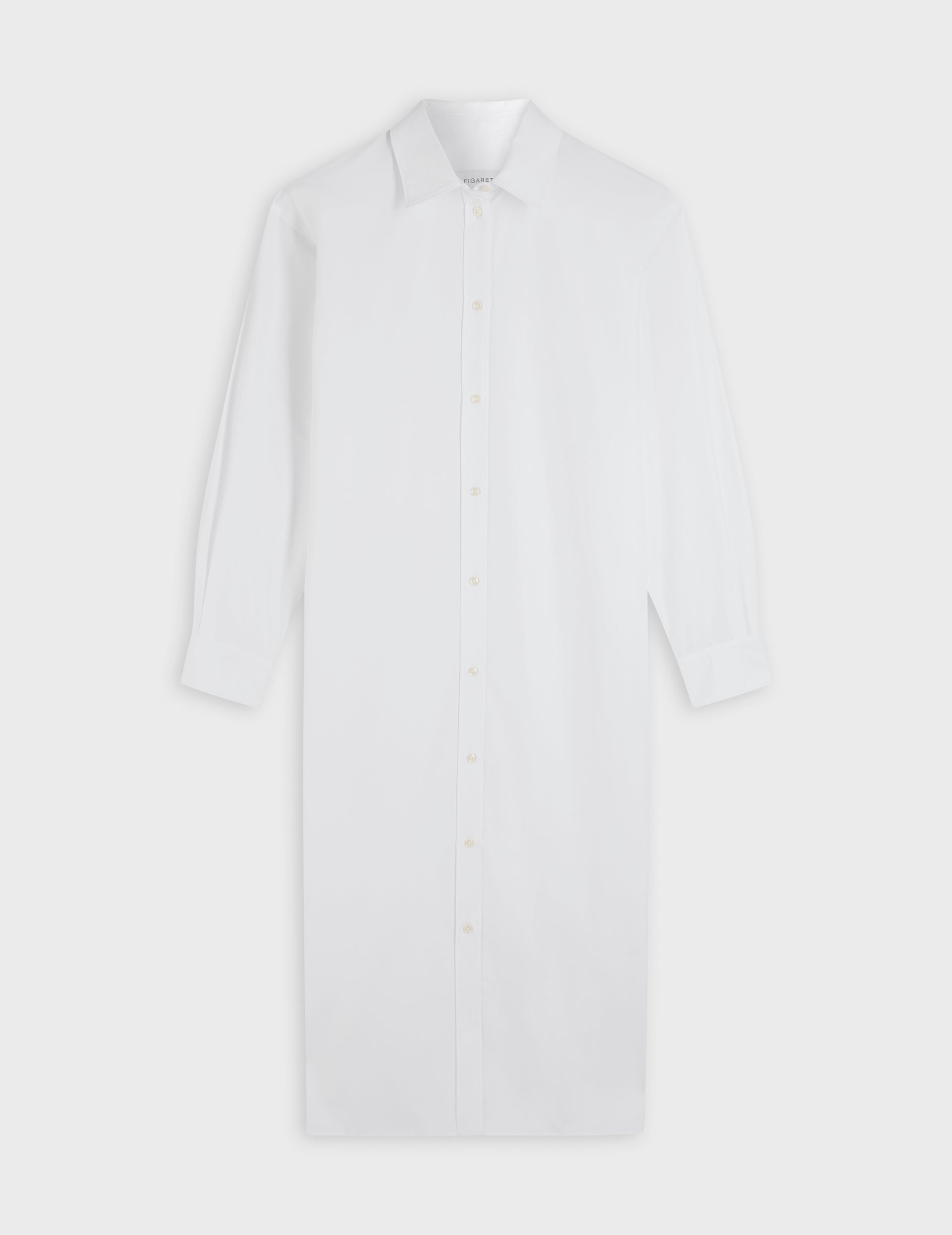 Hélia shirt dress in white poplin