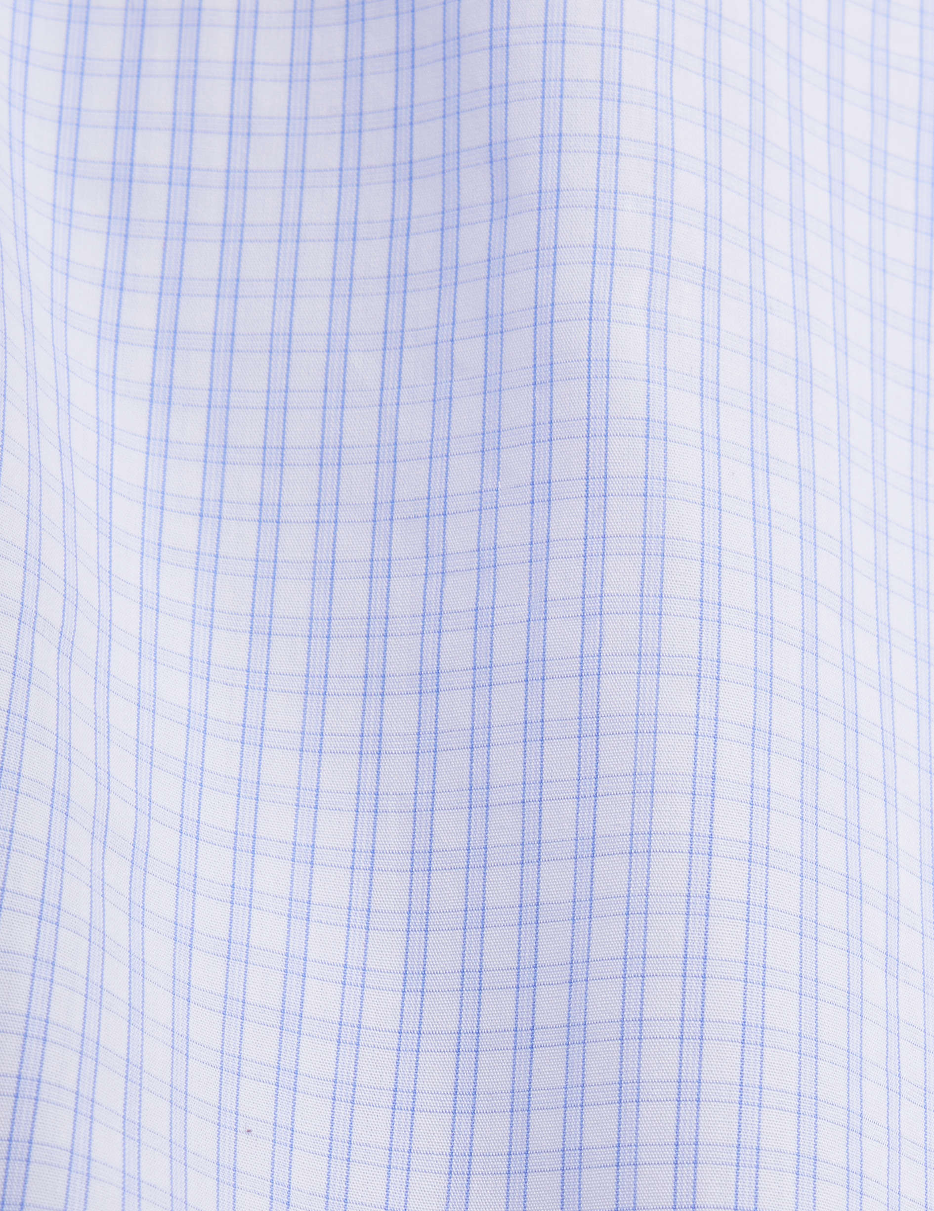 Classic short sleeve blue check shirt - Poplin - American Collar