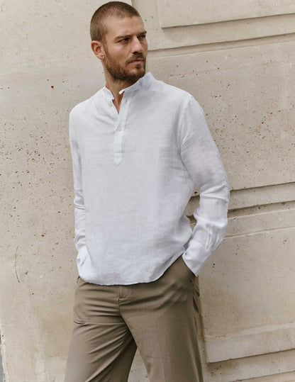 Arthur white linen shirt