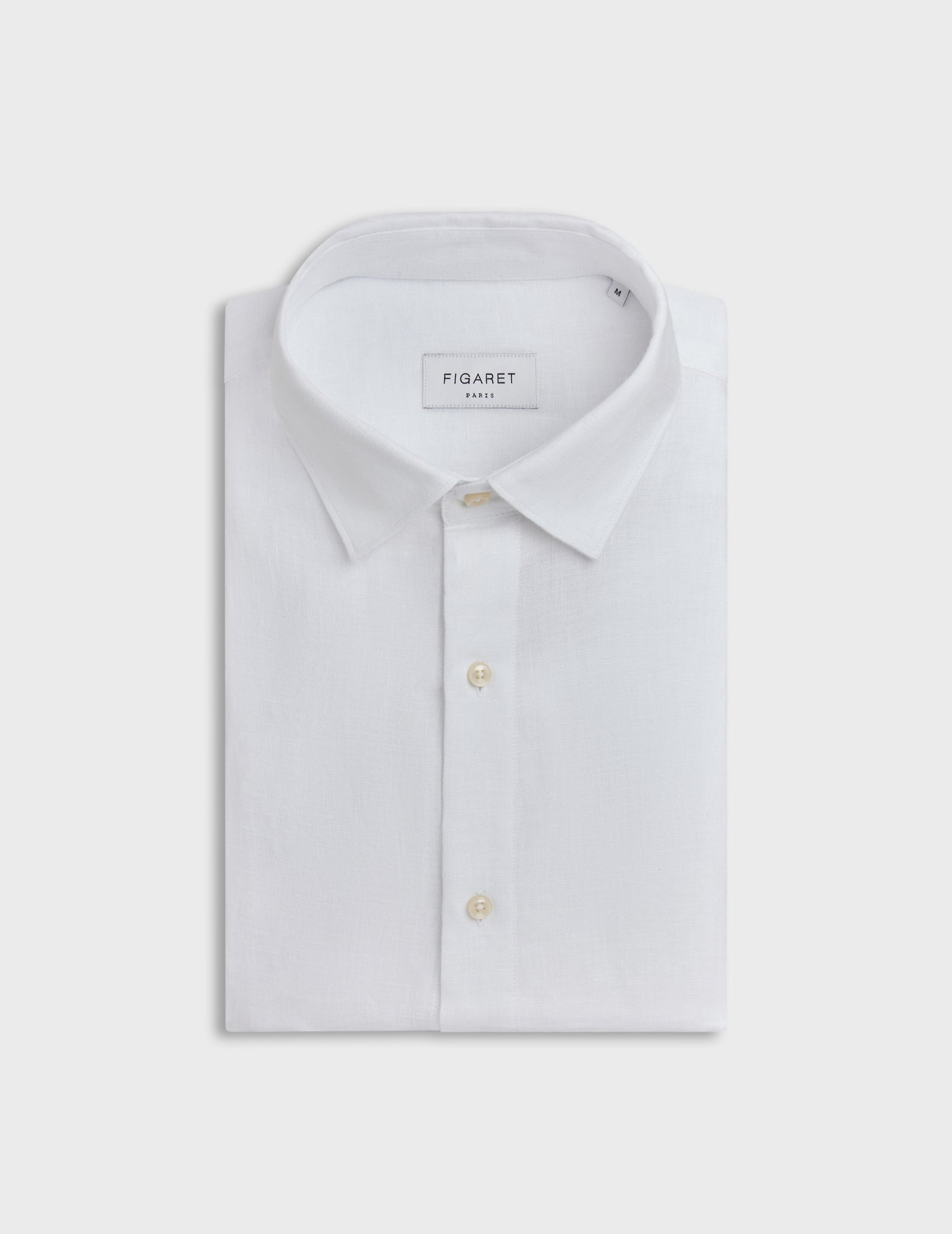 Auguste white linen shirt - Linen - French Collar#4