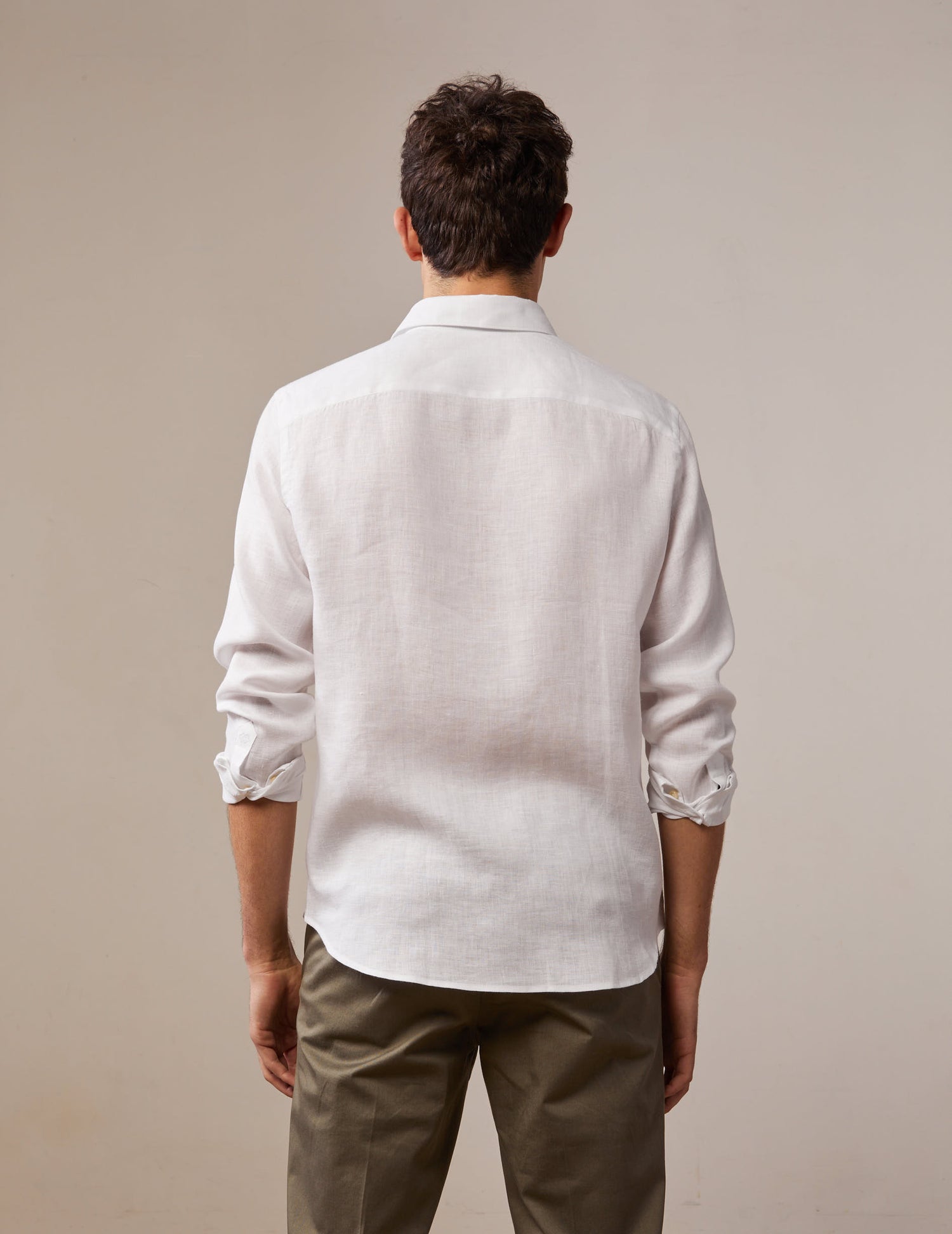 Auguste white linen shirt - Linen - French Collar#2