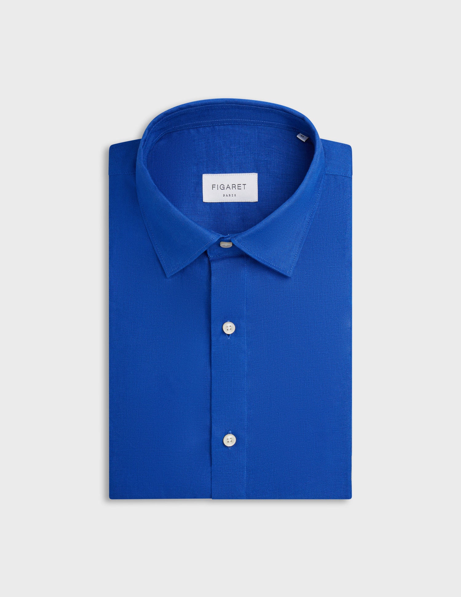 Auguste shirt in blue linen - Linen - French Collar#4