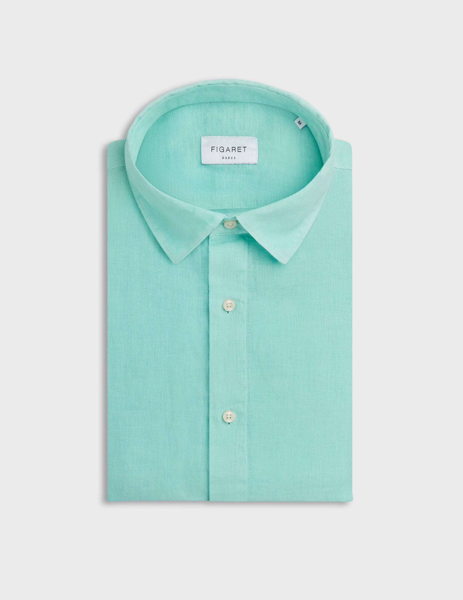Auguste green linen shirt - Linen - French Collar#4