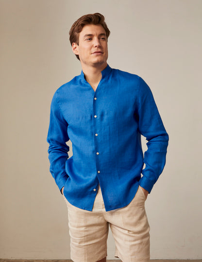 Blue linen Carl shirt