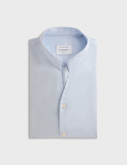 Carl light blue linen shirt