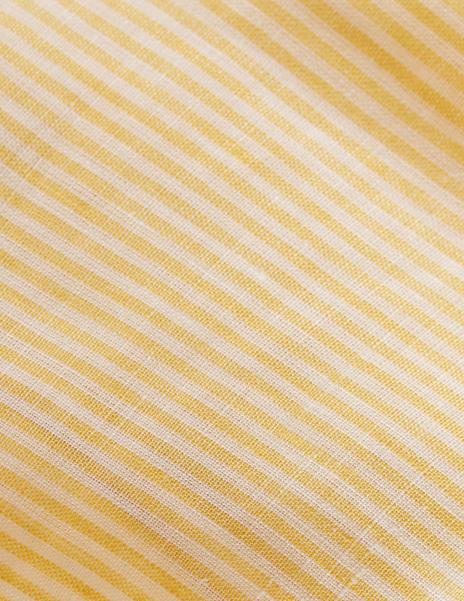 Yellow striped linen Carl shirt - Linen - Open Straight Collar#3