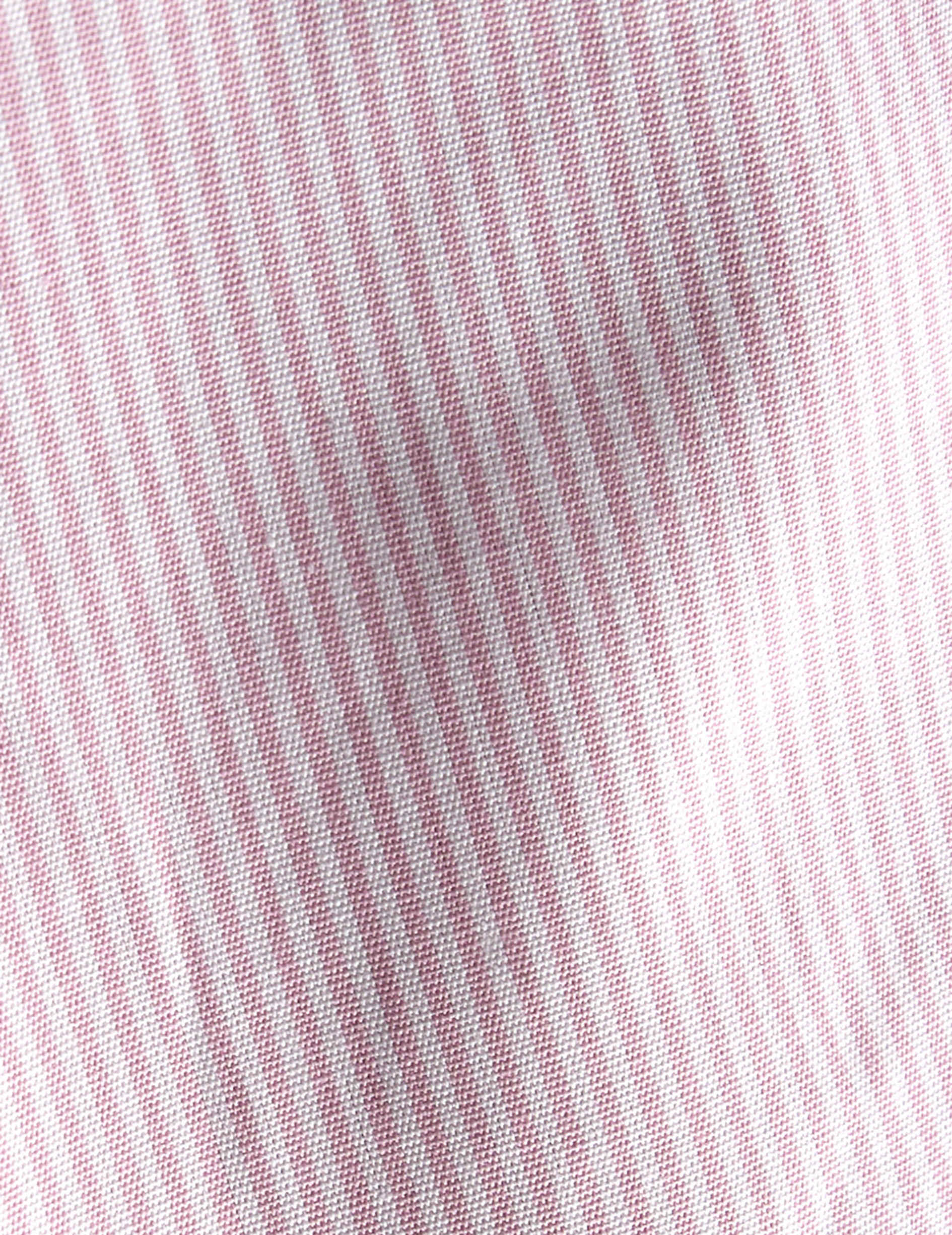 Pink striped classic shirt - Poplin - Figaret Collar