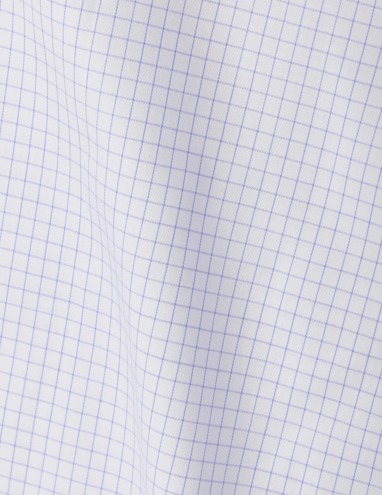 Semi-fitted wrinkle-free shirt with blue checks  - Twill - Figaret Collar#2