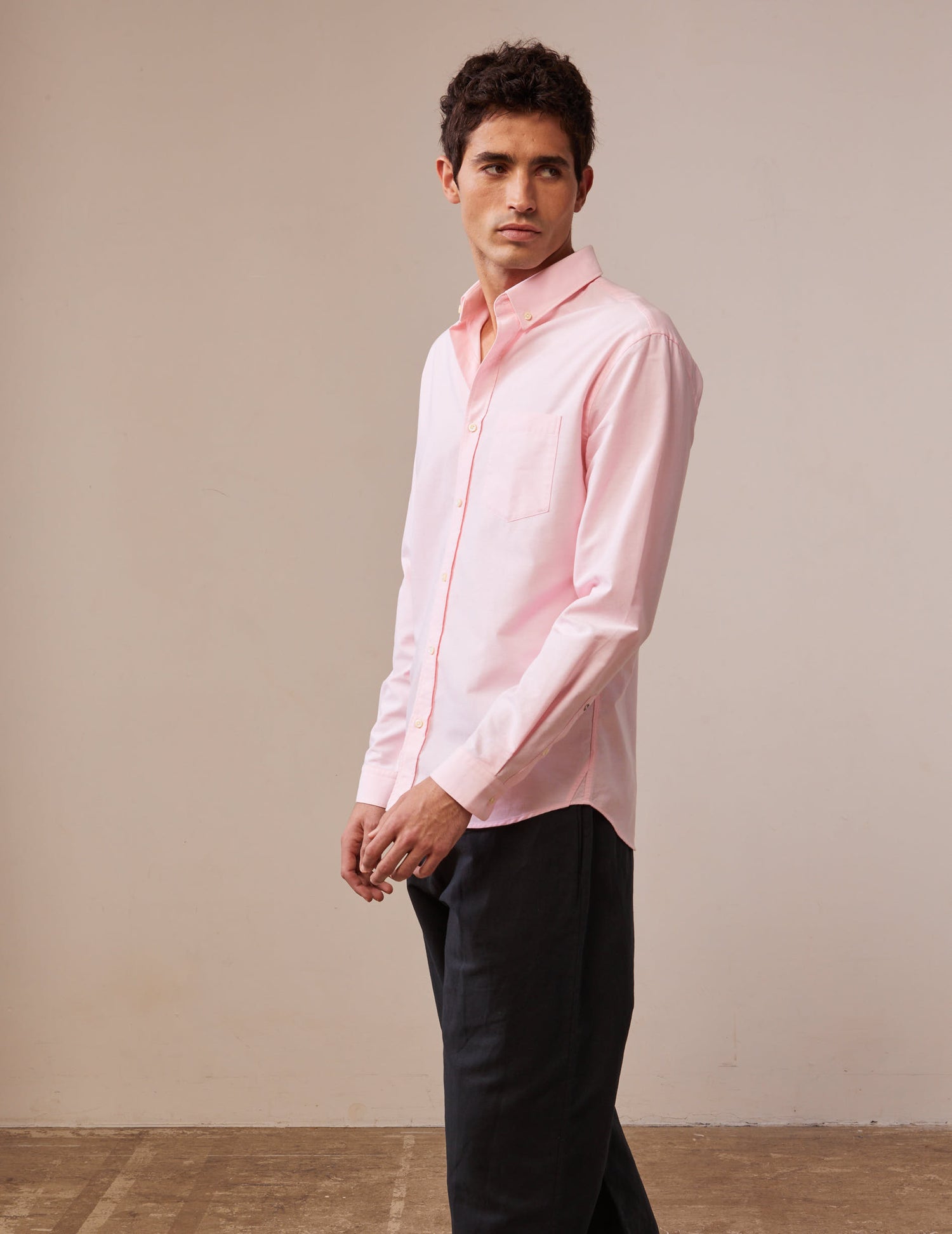 Pink Gabriel shirt - Oxford - American Collar#3