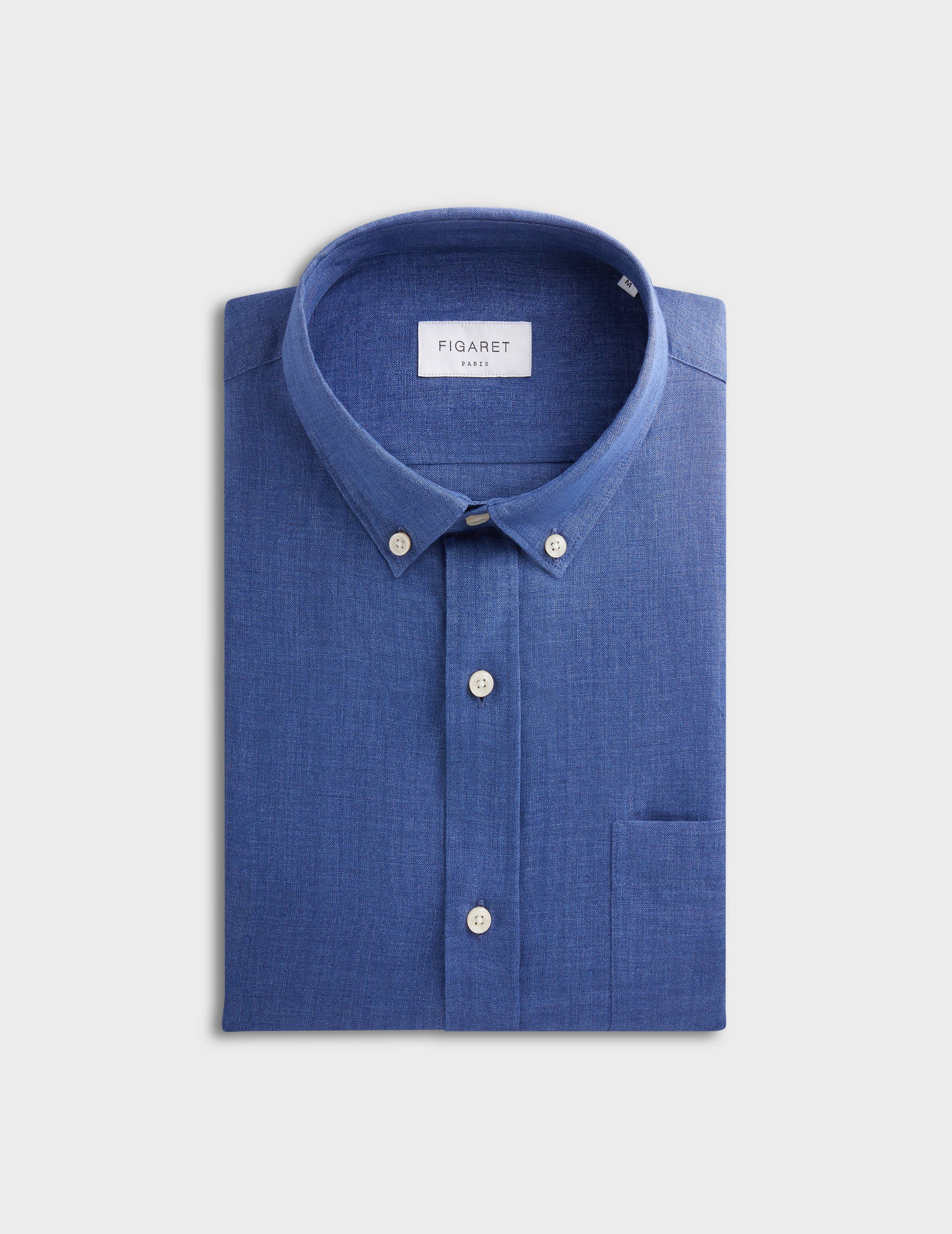 Gabriel blue linen shirt - Linen - American Collar