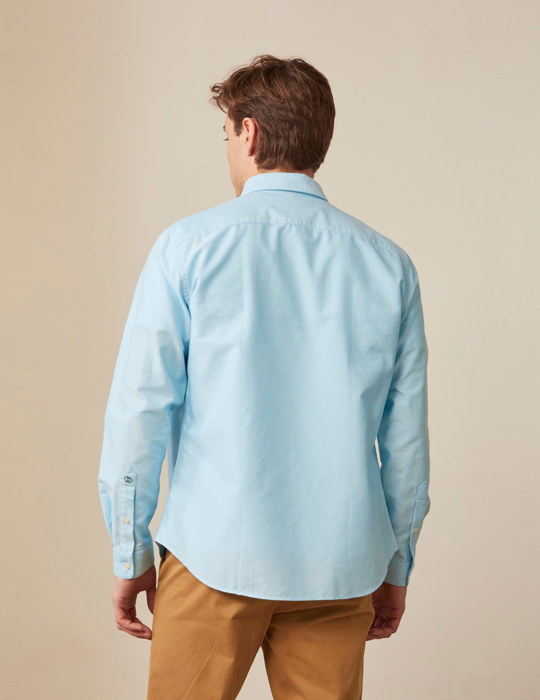 Turquoise Gaspard shirt - Oxford - American Collar