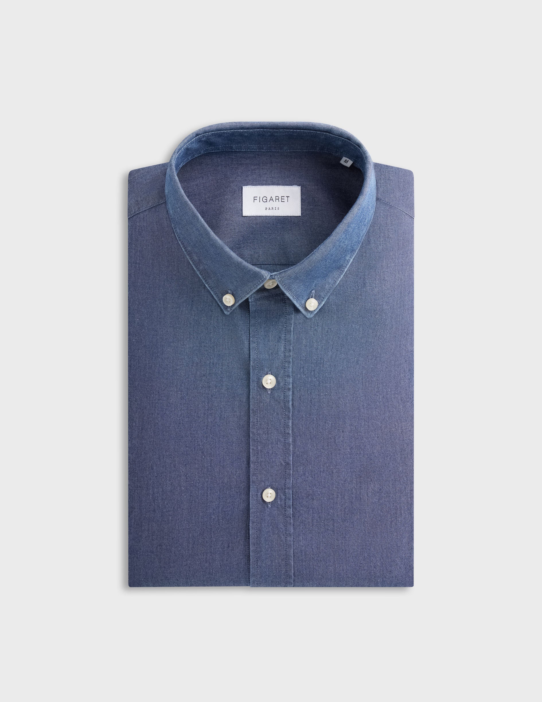 Navy Gaspard shirt - Chambray - American Collar