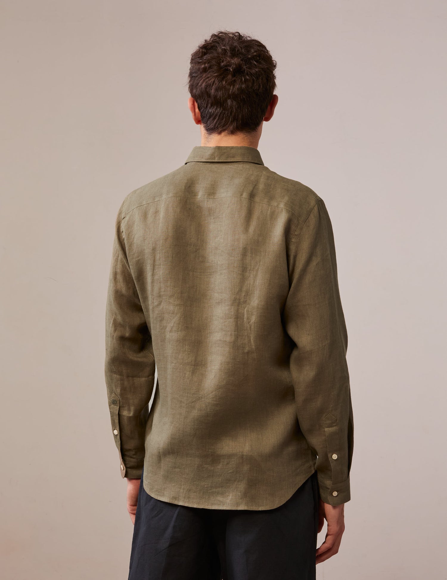 Gaspard shirt in khaki linen - Linen - American Collar#2